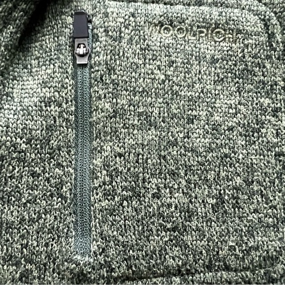 Woolrich Men's Green Quarter-Zip Sweater fleece size Large - Picture 5 of 6